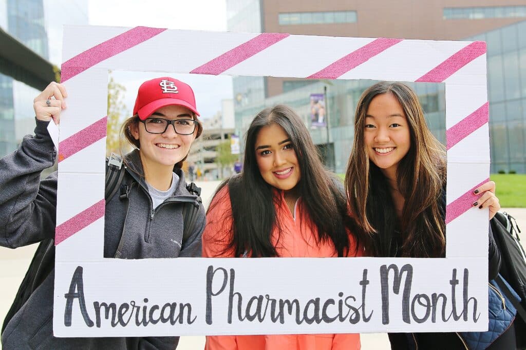 UHSP students on campus celebrating American Pharmacists Month in October.