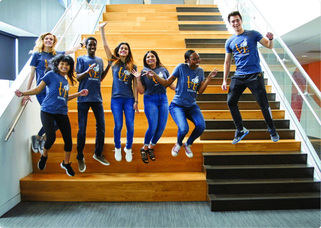 UHSP's tutors are jumping for joy and can't wait to help students with their classes.