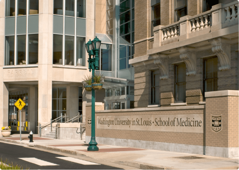 Washington University School of Medicine front view of building