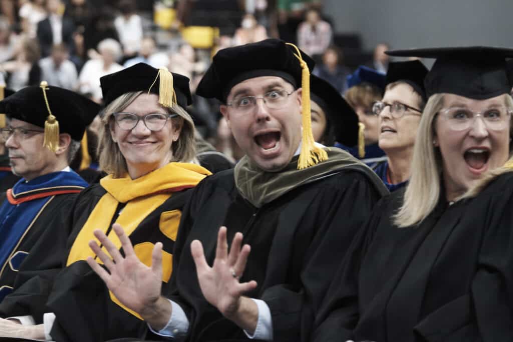 University leaders at Commencement 2022