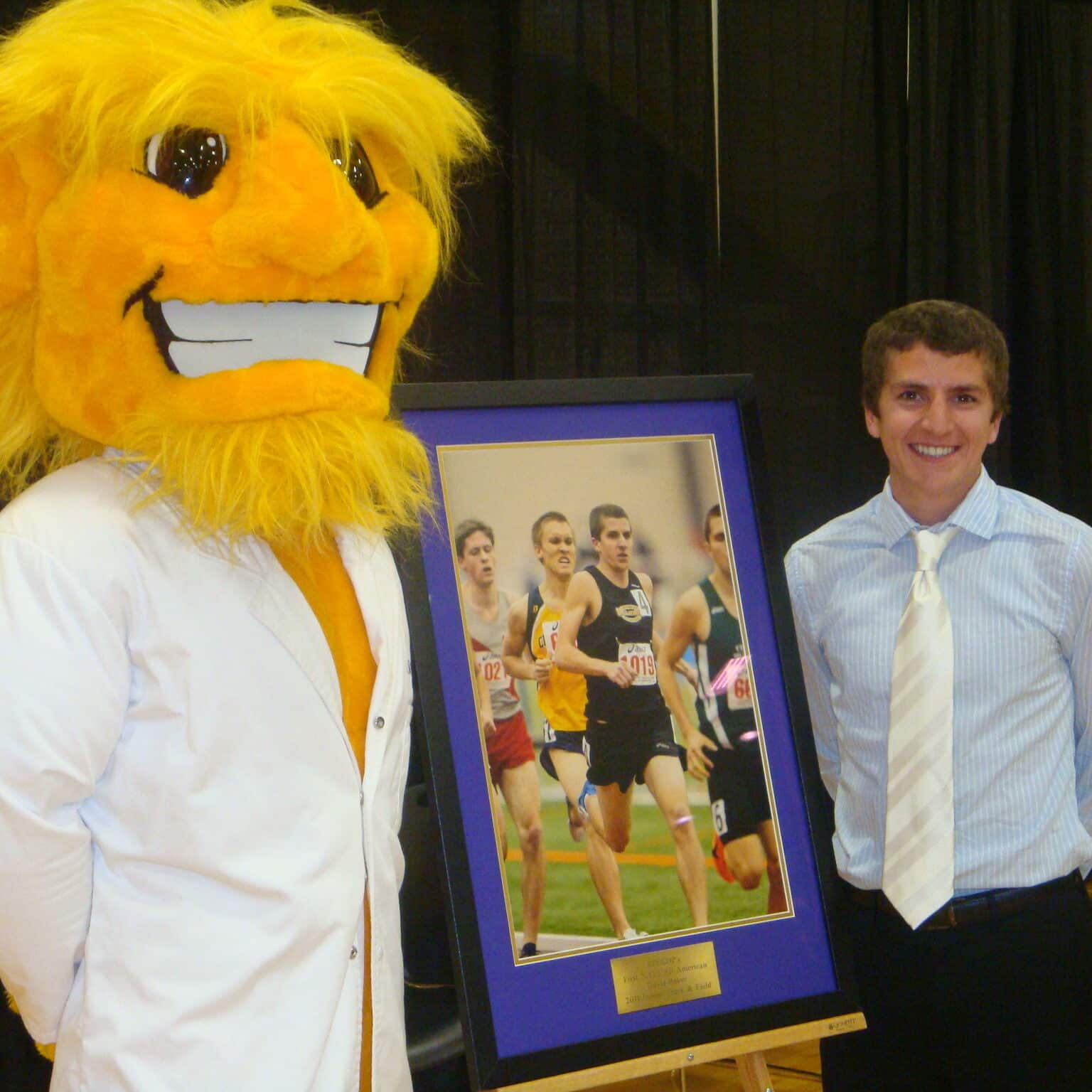David Baker with Morty at All-American Ceremony