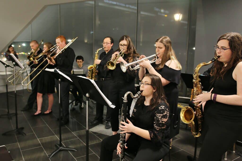 Jazz band performs on campus