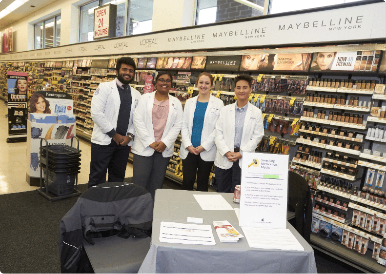 Pharmacy students perform health screenings at local pharmacy