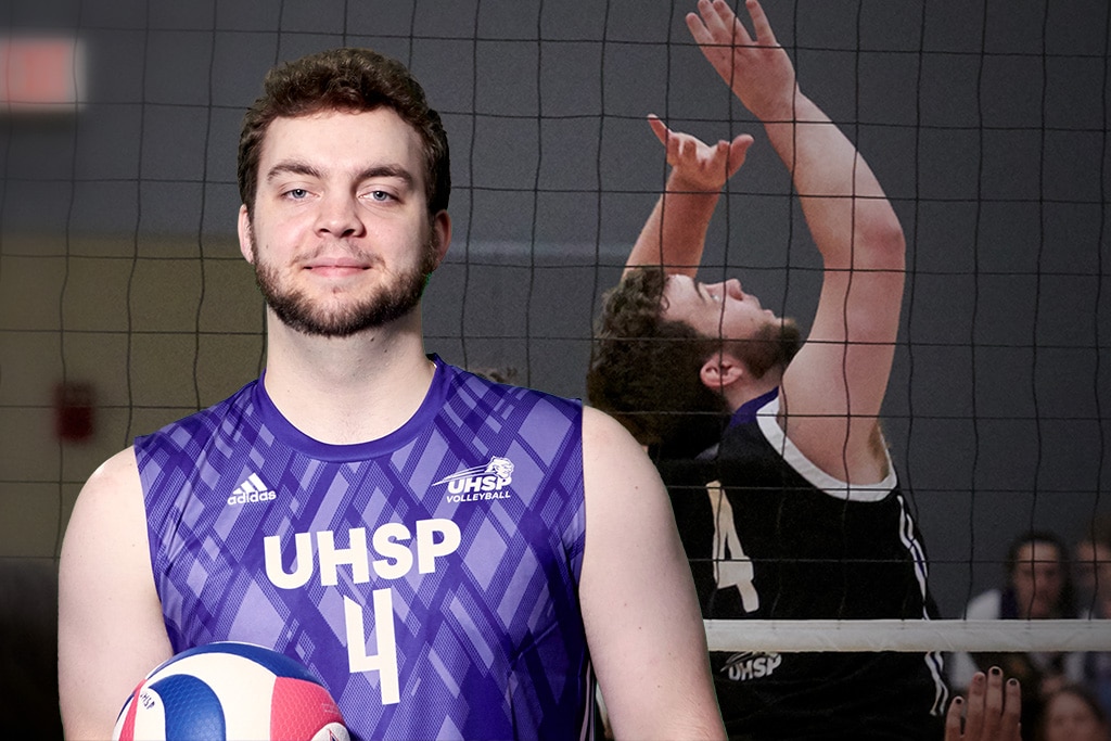 Cole Cwiklowski, B.S. ‘23 UHSP graduate student and Eutectic’s Men’s Volleyball player.