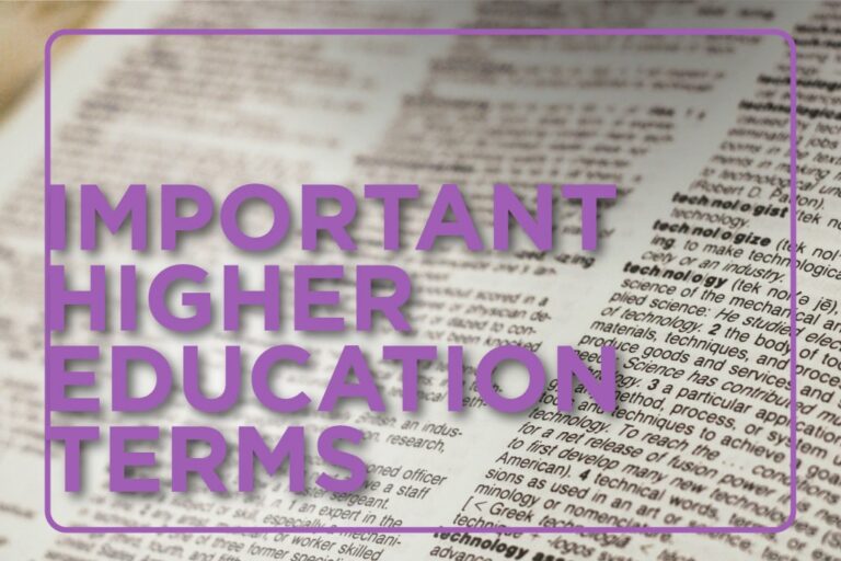 Important Higher Education Terms University of Health Sciences and